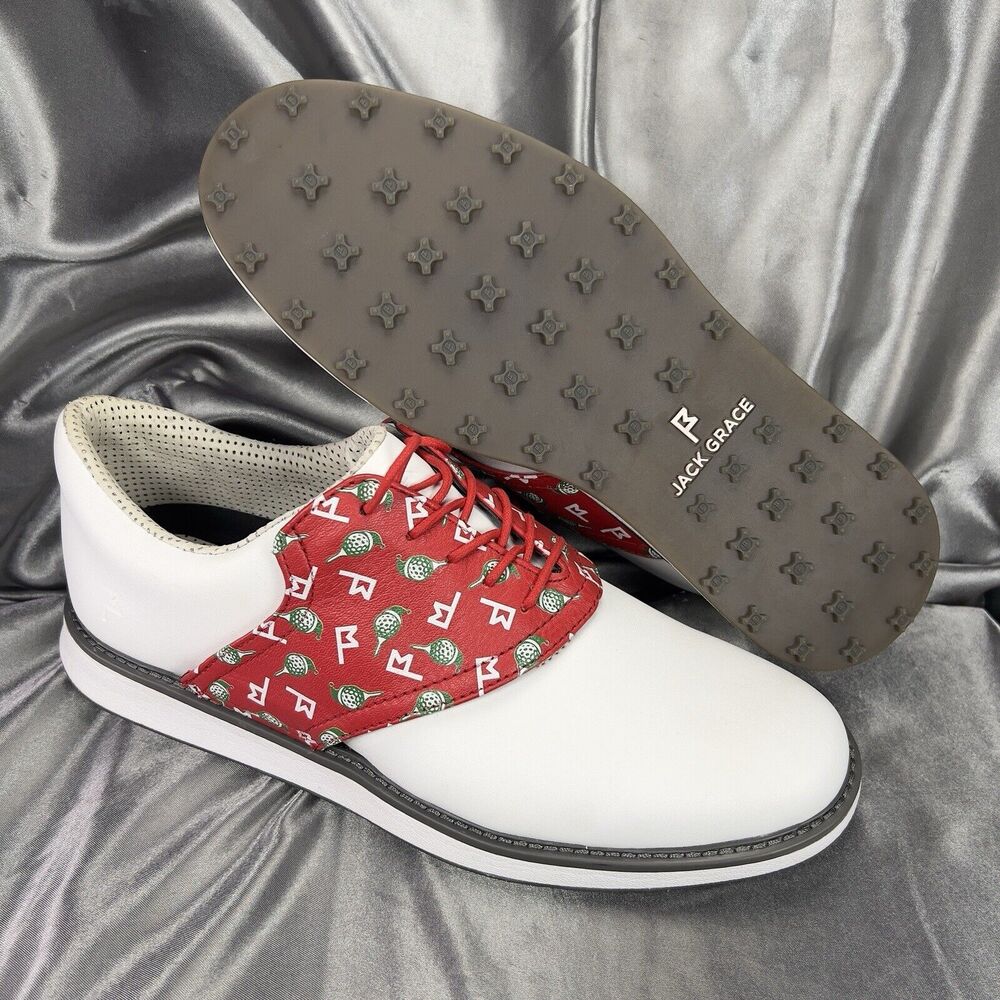 Jack Grace Mens Spikeless Innovator Golf Shoes Size 9.5 W Santa Hat‎ Xmas 001021